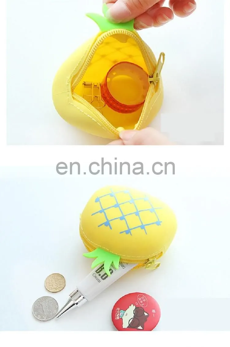 Cute Emoji Bags Women's Silicone Rubber Coin Purse Zipper Pocket Size Pouch Change Wallet