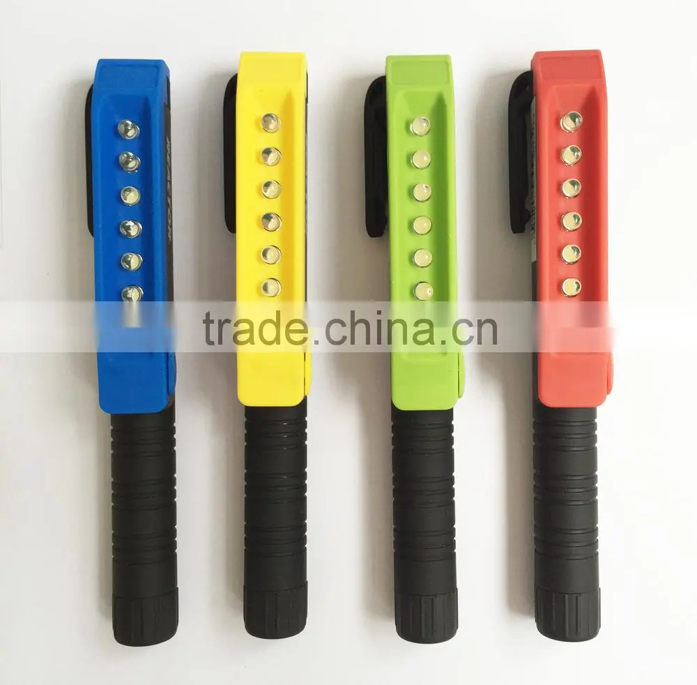7+1 led Magnetic pocket torch led pen light with clip