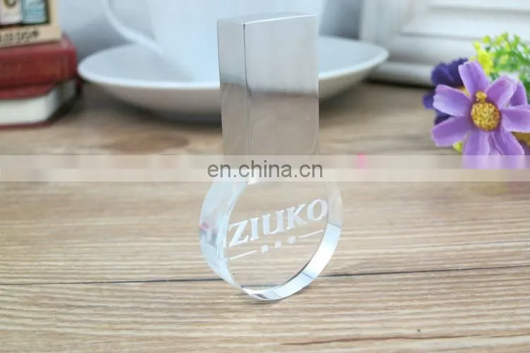 Customized logo promotional advertising USB flash drive USB 2.0 thumb plastic crystal usb flash drive