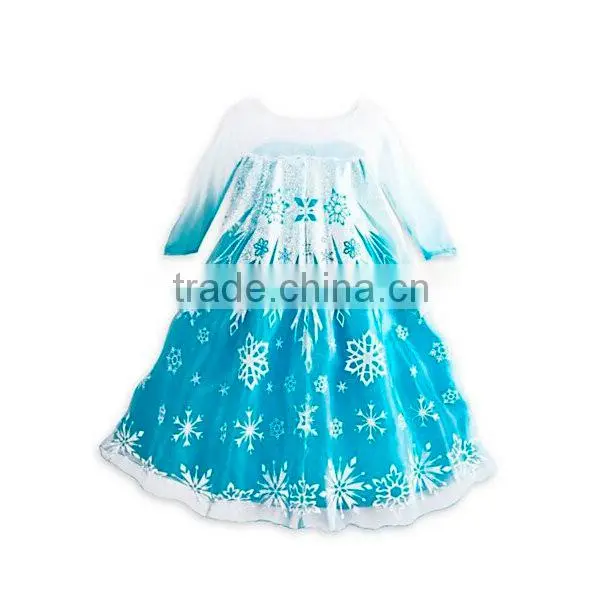 Child dress princess girl frozen elsa dress wholesale latest baby dress designs SU033