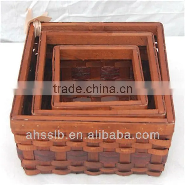 Chinese woodchip fruit basket