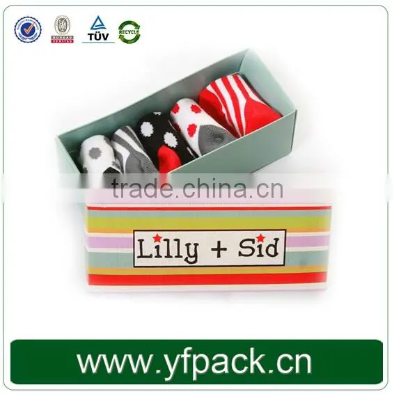 Folding paper socks box/socks packaging box/paper box for socks printing wholesale