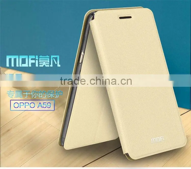 MOFi Original Golden Flash Leather Flip Cover Case for OPPO A59, Carcasa Para Celulares for OPPO A59m