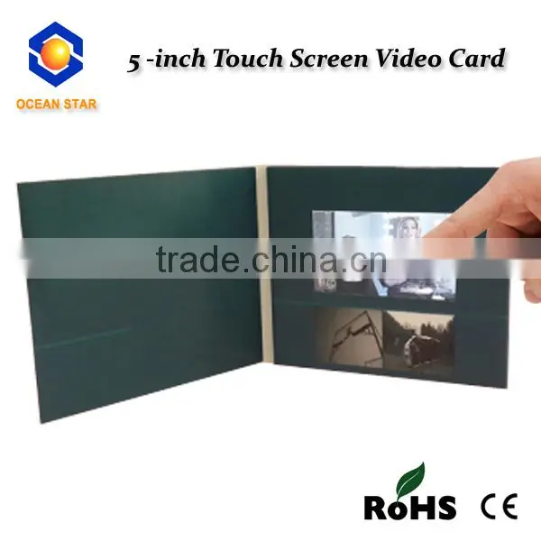 5Inch LCD Video Card with Touch Panel