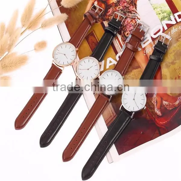 Made in china leather strip watches