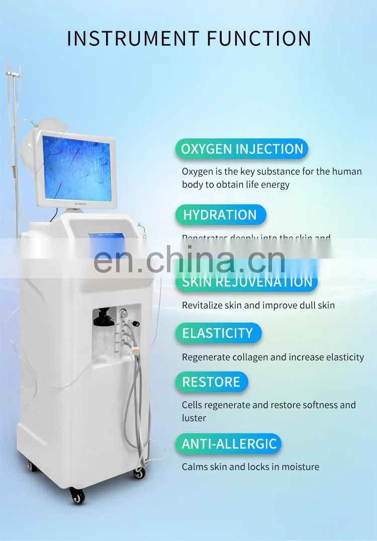 7 IN 1 Hydration Oxygen Jet Therapy Skin Analysis Machine Deep Cleaning Nourishing Skin Rejuvenation Skin Care Beauty Instrument
