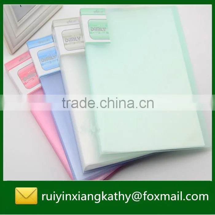 Waterproof PP custom design soft cover Clear Display Book