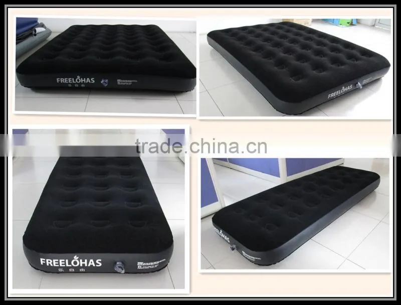 pvc inflatable flocked single bed