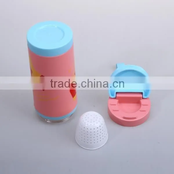 420ML double walls design Plastic sport water bottles with infuse