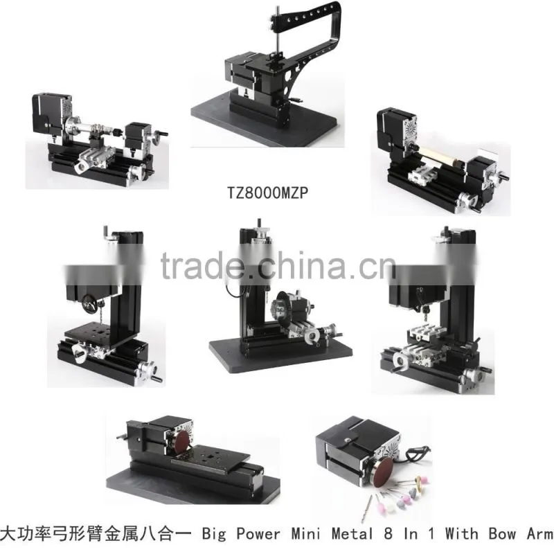 Hot sale educational equipment Big Power Electroplated Mini Metal 8 In 1 kit With Bow Arm for hobby modelmaking