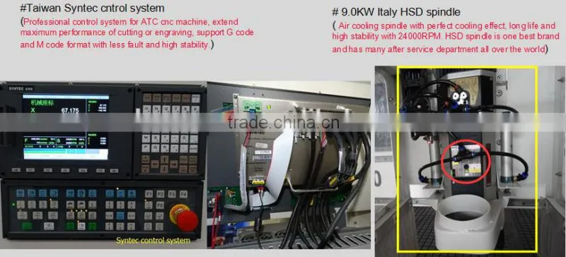 Jinan best quality cnc router 1325D of 4 axis