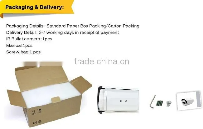 1080p Bullet Camera arry Led cctv indoor & outdoor 2MP TVI Color IR camera 4.0mm fixed lens OSD Controller FCC,CE,RoHS