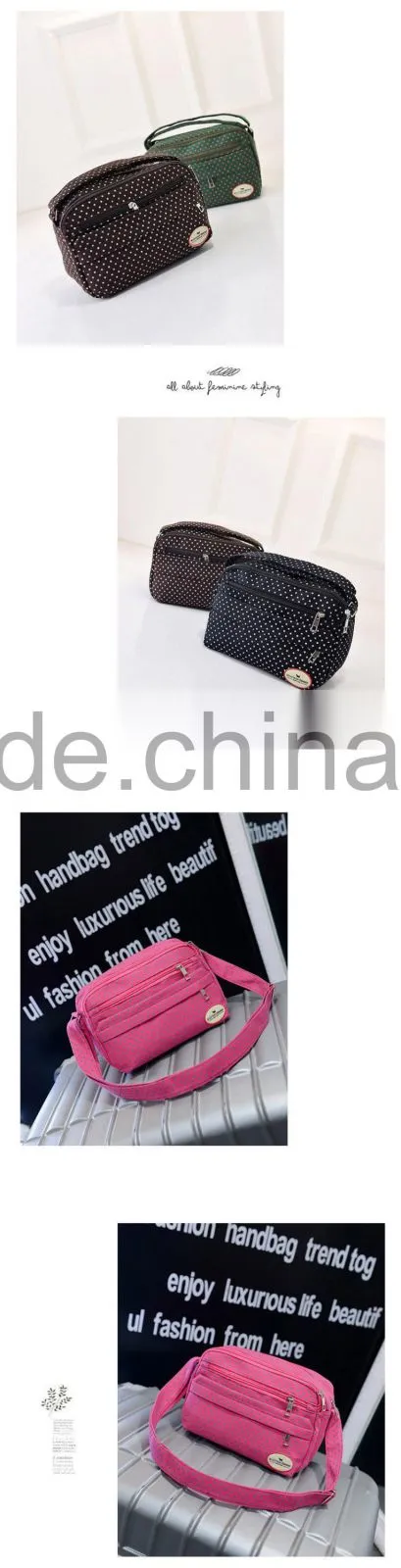 Fashion OEM service custom pink bags single cross body shoulder canvas bag