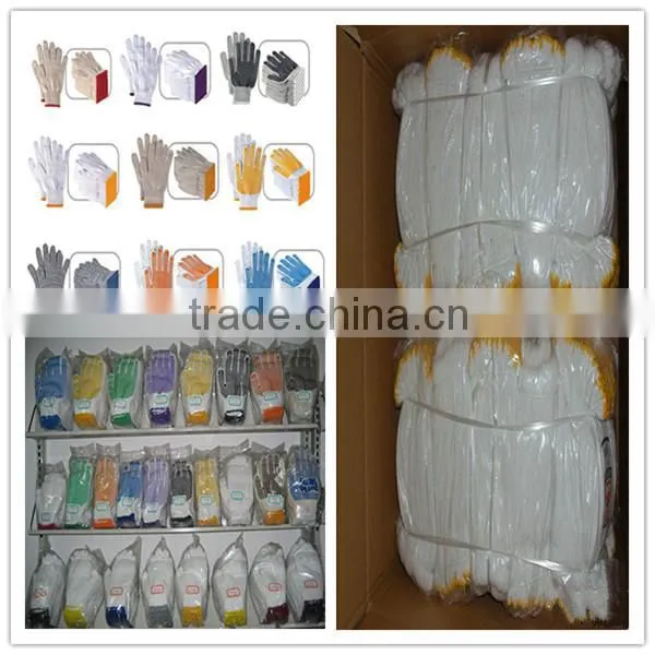 cheap pvc dotted knit gardening work gloves work glove en388