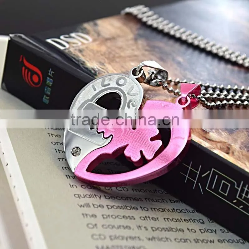 Mothers Day Wholesale Gifts Crystal Heart Silver Pendant For Friends