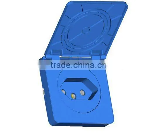 Electrical mini flat 2 pin power switch socket outlet plug
