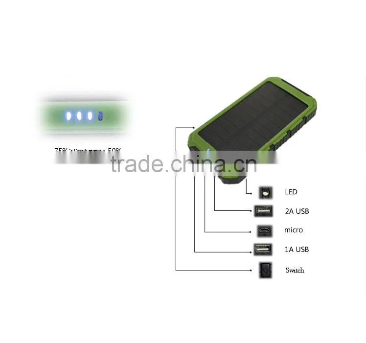 10000mah solar sun charger mobile of the most popular in Africa