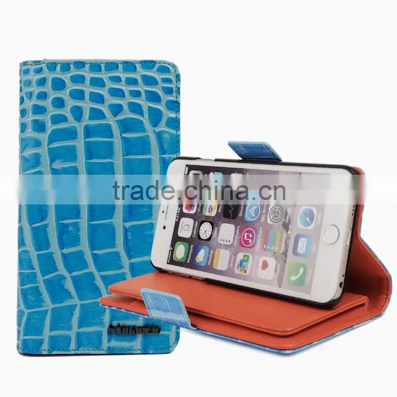 Multifunction genuine leather flip case for Iphone 6 cover