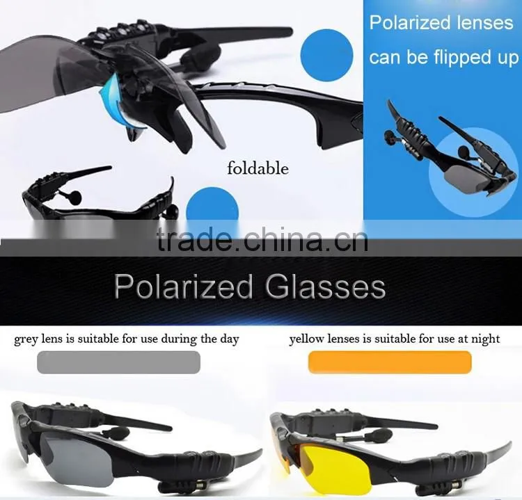 2016 New Wireless bluetooth polarized sunglasses Stereo Music Phone Call Headset for Music BT103