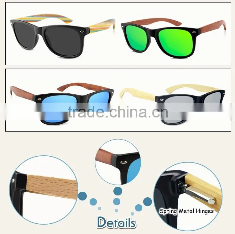 Custom Wood Sunglasses Customized Glasses Wooden Bamboo Logo CE FDA