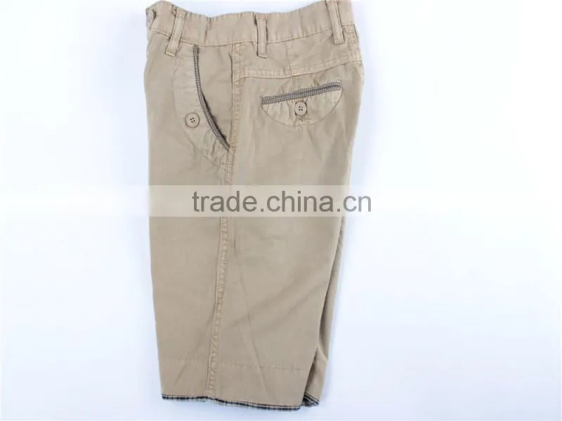 Men cheap 100%cotton stocklot apparel washed shorts