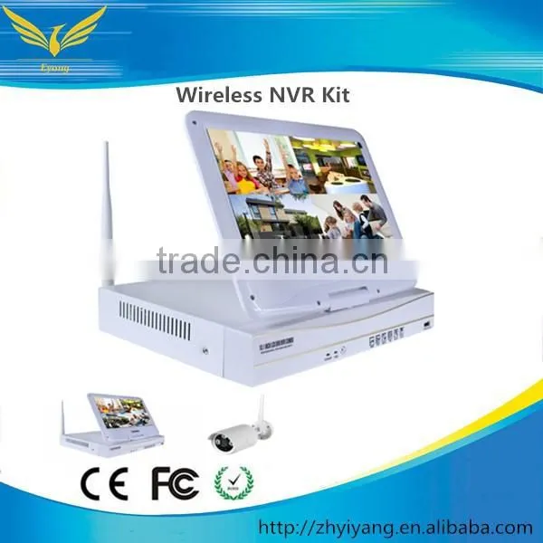 Easy Set HD 4 pcs 720P IP cameras 1080P 10" LCD NVR Wireless IP security cameras wireless kit