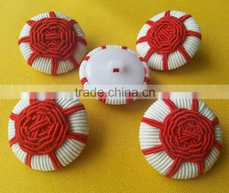 High Fashion Cord Braided Fabric Covered Button For Ladies --- F1536