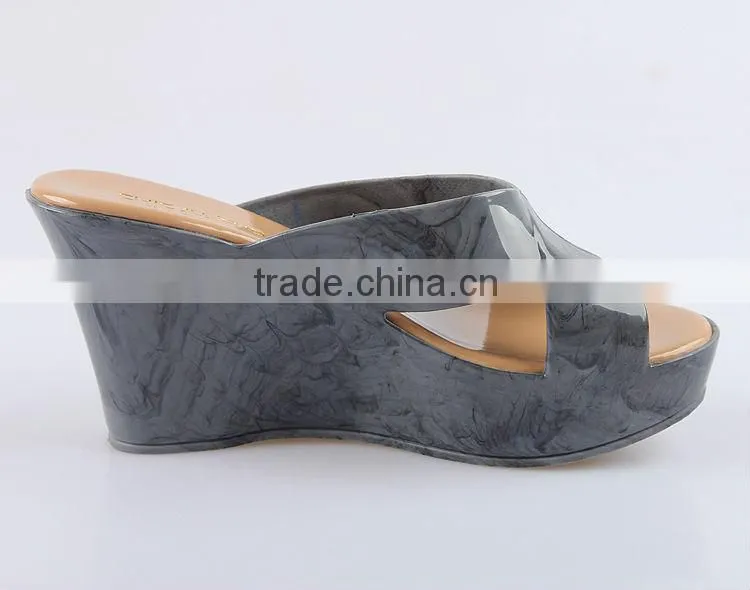 2015 New Wedges Slippers Waterproof Slippers Summer Fish Mouth Female Wedge Slippers