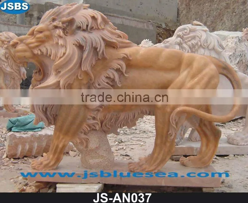 Marble crocodile carving