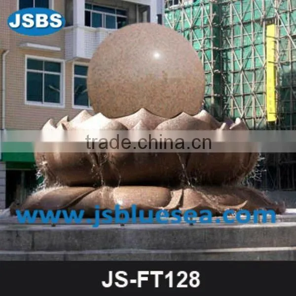 Cheap Handmade Red Marble Rotating Ball Water Fountain