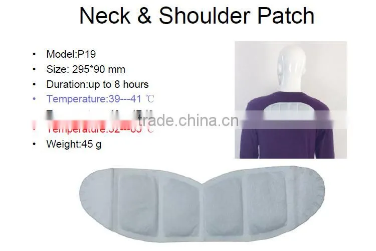 Instant Air Activated Disposable Heat Therapy Pad With Spunlace Surface Directly on Skin Use