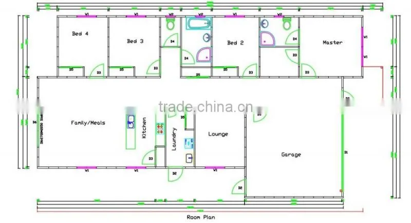 Specially designed prefabricated wooden house concrete house with wood palte decoration