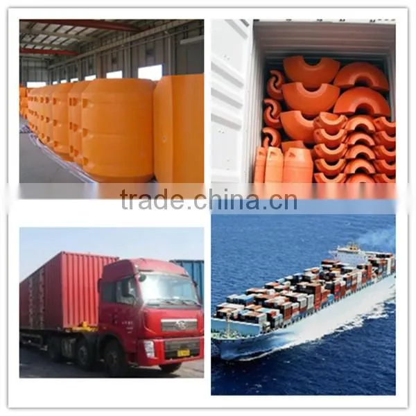 large diameter orange color plastic water floating buoy
