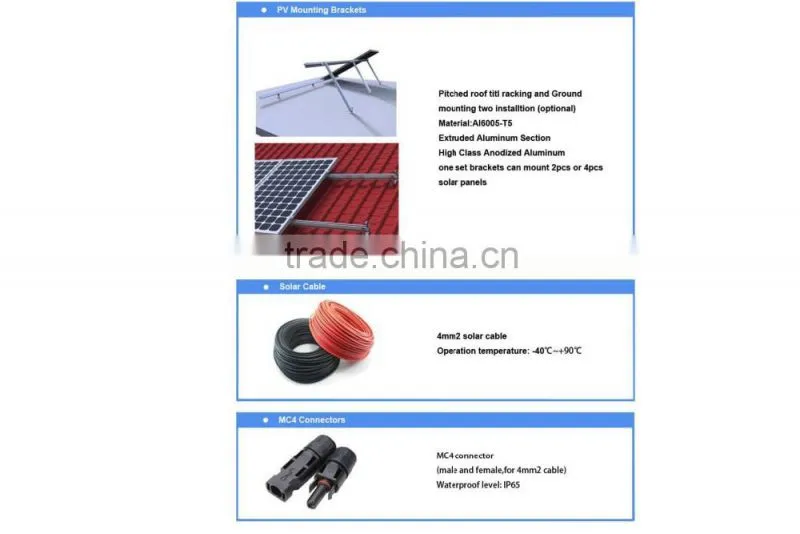 easy installation on-grid 15kw solar power system and solar system