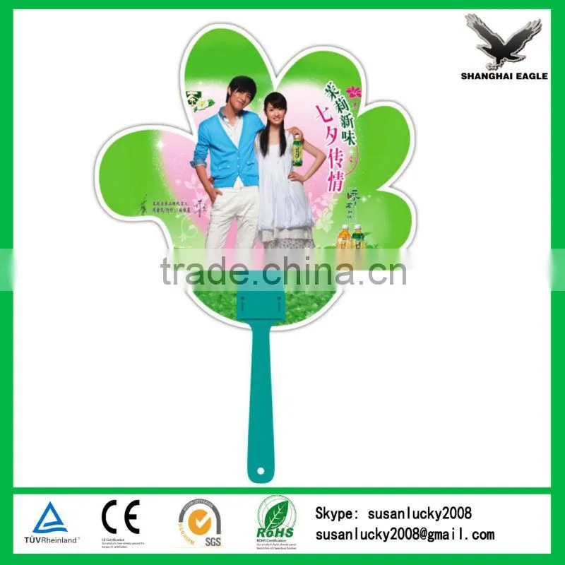 Custom Adevertising PVC Plastic Print Fan (directly from factory)