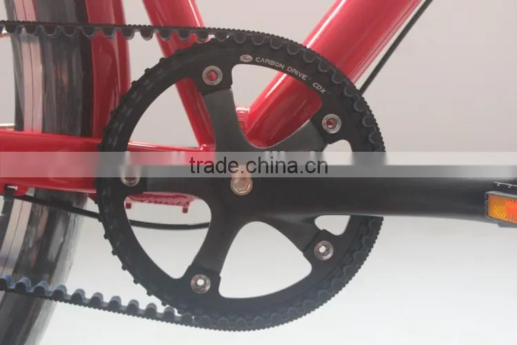 2015 Newest Style Red High Quality 700C Belt Drive Bike