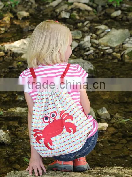 2016 Fashion summer backpack drawstring bag galaxy mustache digital print sewing No raw edges tote tutorial with travel stuff