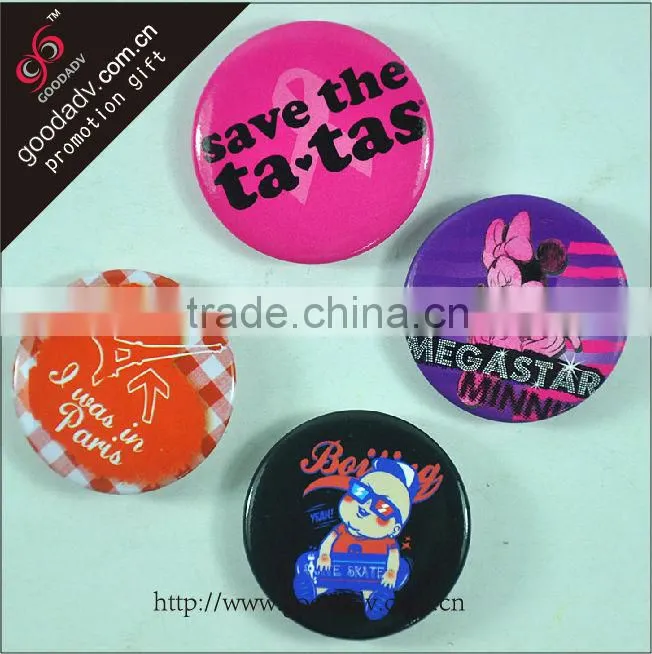 Famous brand top quality badge Cartoon design 25 mm tin badge for kids
