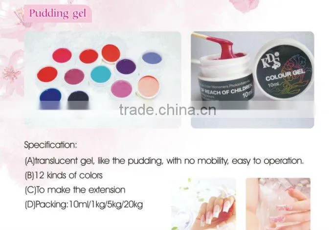 Professional pudding uv gel soak off uv gel for nail art