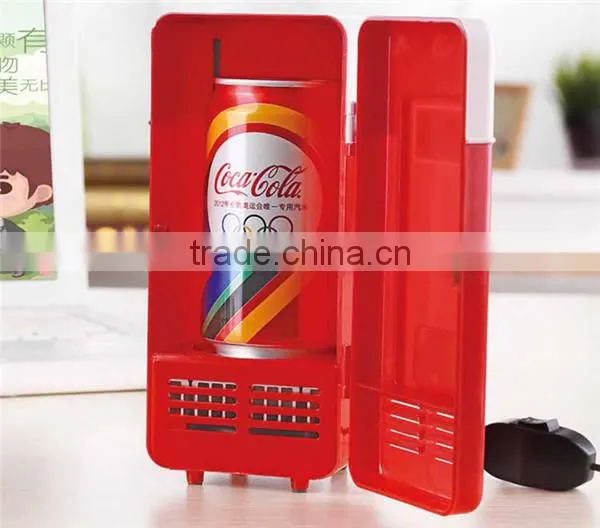 Freezing & Heating Mini Fridge USB Cooler For Bottle 1 Box Drink