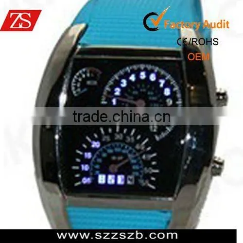 New design touch digital Green suit ladies and gentlemens watch
