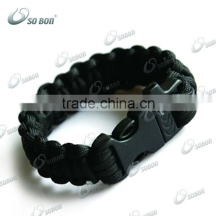 550 paracord survival bracelet with whistle buckle