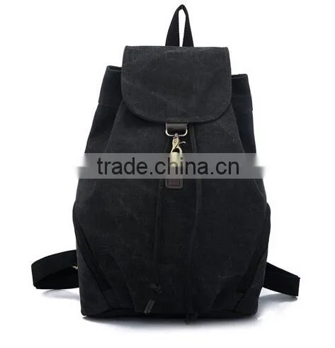 2015 New Design Canvas Drawstring Backpack for Men