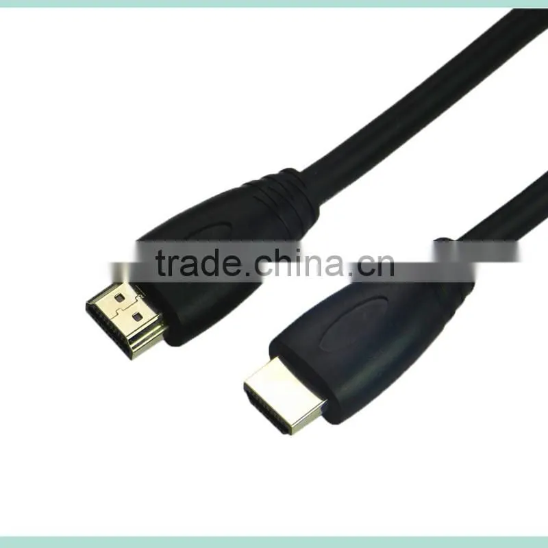 V2.0 Black HDMI Cable with Ethernet and gold connector support 3D and 4K from 0.5-40m