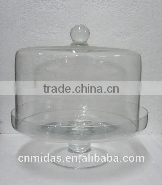 High quality new design antique glass cake plates