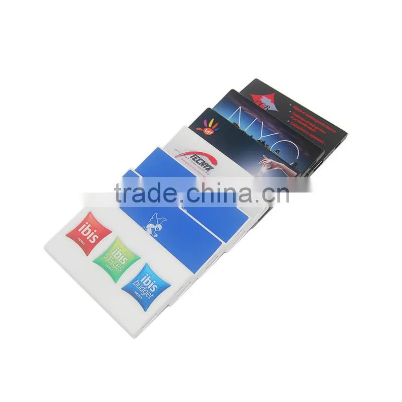 2015 best sale ATL brand slim business name card li-polymer power bank 2200mAh for promotional gifts