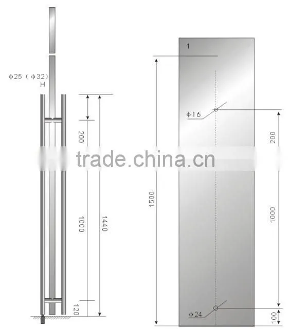 304 stainless steel glass door handle with lock,office glass partition door handle
