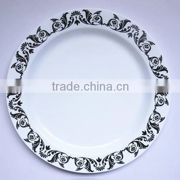 6'' Disposable PS Plate with Silver Rim