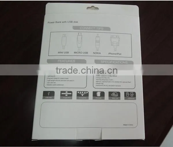 most thin credit card power bank with USB flash