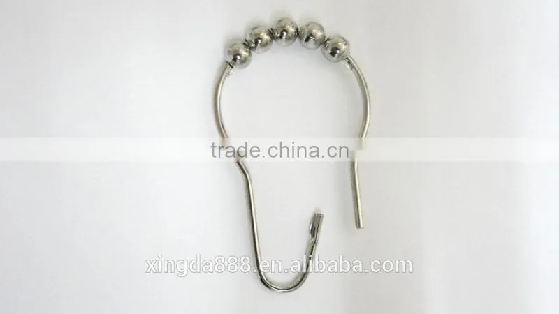 shower curtain hooks/100% metal shower curtain hooks/304 stainless steel curtain hooks